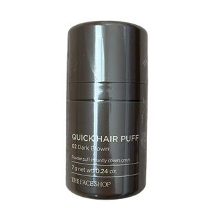 The Face Shop 02 DARK BROWN Quick Hair Puff 0.24 Oz New And Sealed